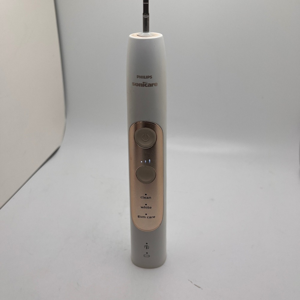 Philips Sonicare Toothbrush Handle Unisex OS White Gold HX751G 3 Modes Parts